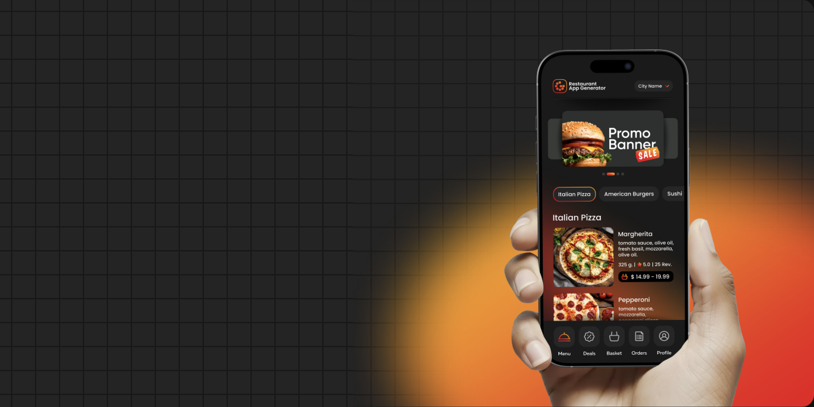 Apexor Food mobile application preview